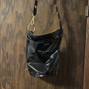 NWOT Black genuine Leather Shoulder Bag